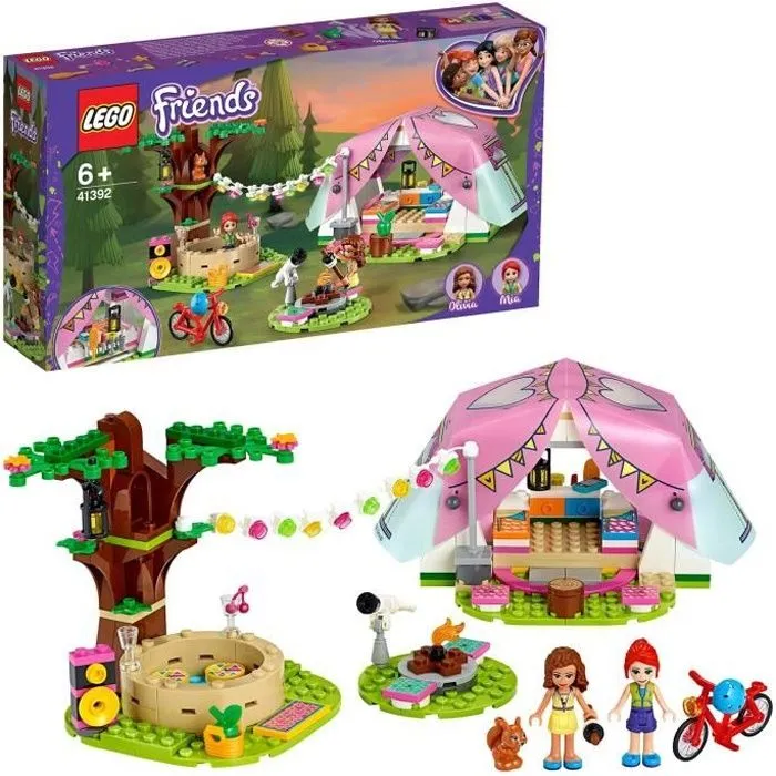 LEGO® Friends 41392 Le Camping Glamour dans la Nature avec Mini Poupées, Jouet pour Filles et Garçons de 6 ans et +-0