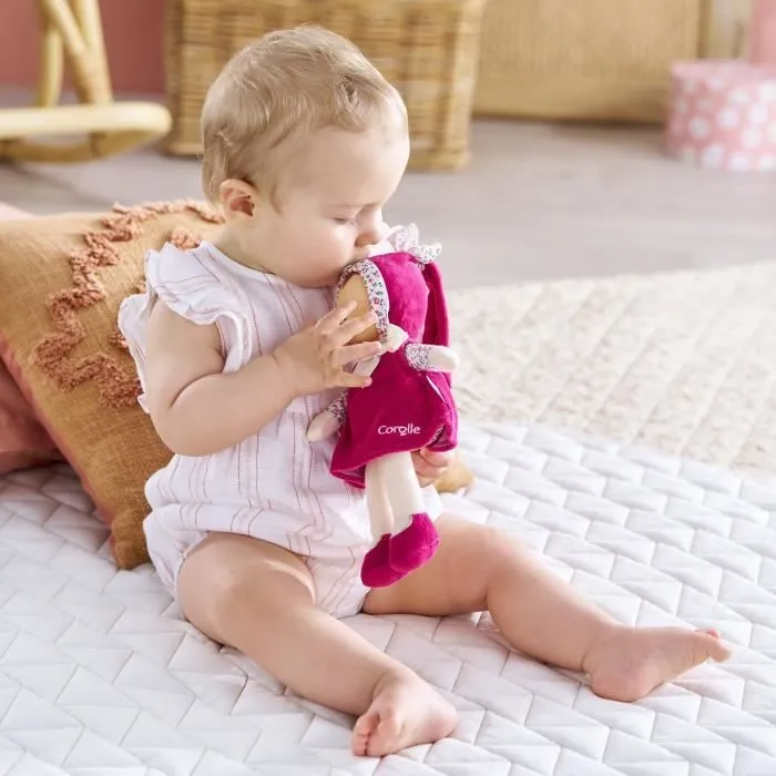 Doudou - COROLLE - Miss Rose Grenadine - 25 cm - senteur vanille - dès la naissance-5