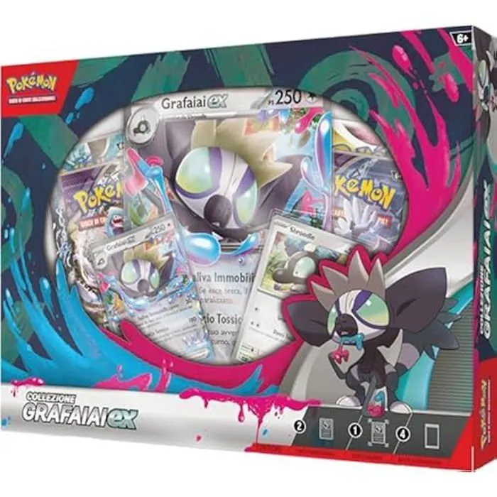 Jeu de cartes - POKÉMON - Collection Grafaiai-Ex - Carte promo holographique géante et boosters JCC-1