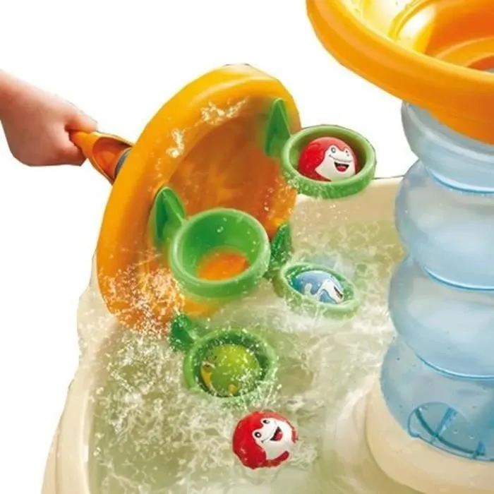 Table de Jeux d'Eau Bleue - LITTLE TIKES - Table d'Eau Spirale - PVC - Roues hydrauliques-3