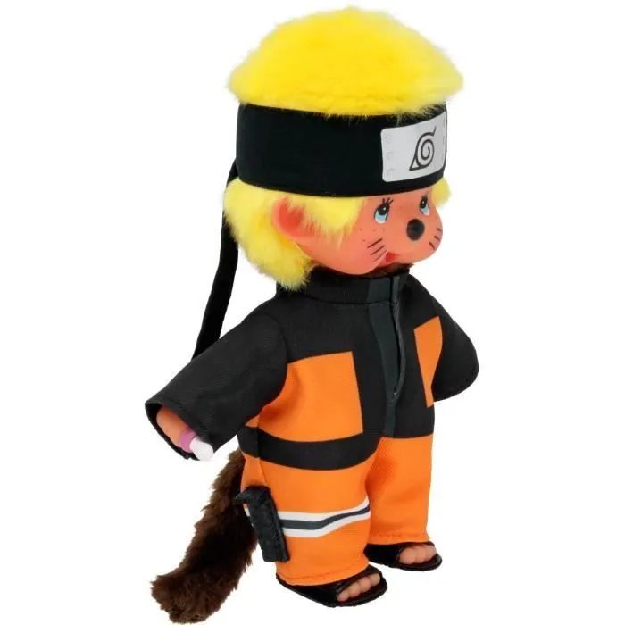 Bandai - Monchhichi - Peluche Monchhichi Naruto Shippuden - Peluche toute douce 20 cm pour enfants et adultes - SE241088-4
