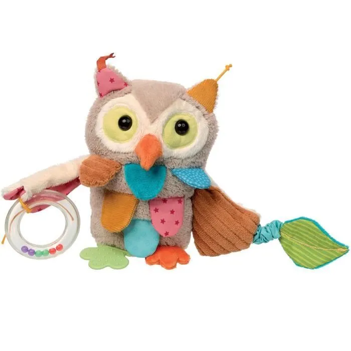 Peluche hibou d'activité 20 cm-0