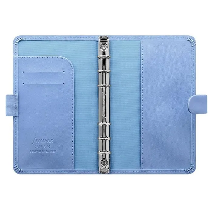 Agenda organiseur - FILOFAX - Saffiano - Format Personal Compact - Bleu - Rigide - Spirales-2