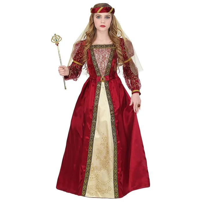 Déguisement princesse médiévale royale fille-2