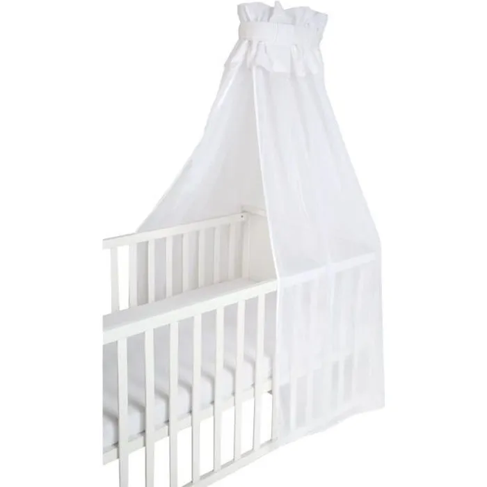 ROBA Ciel de lit Bébé en Voile - 160 x 250cm - Blanc-0
