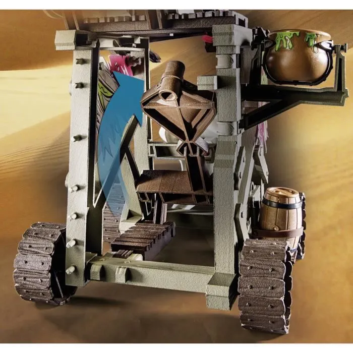 Tour d'attaque PLAYMOBIL Novelmore Sal'ahari Sands avec 3 squelettes, 1 catapulte et 1 roue mitrailleuse-3