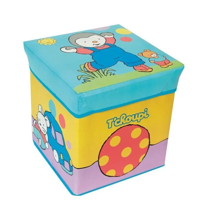 Fun House T'choupi tabouret rangement ardoise pour enfant-0