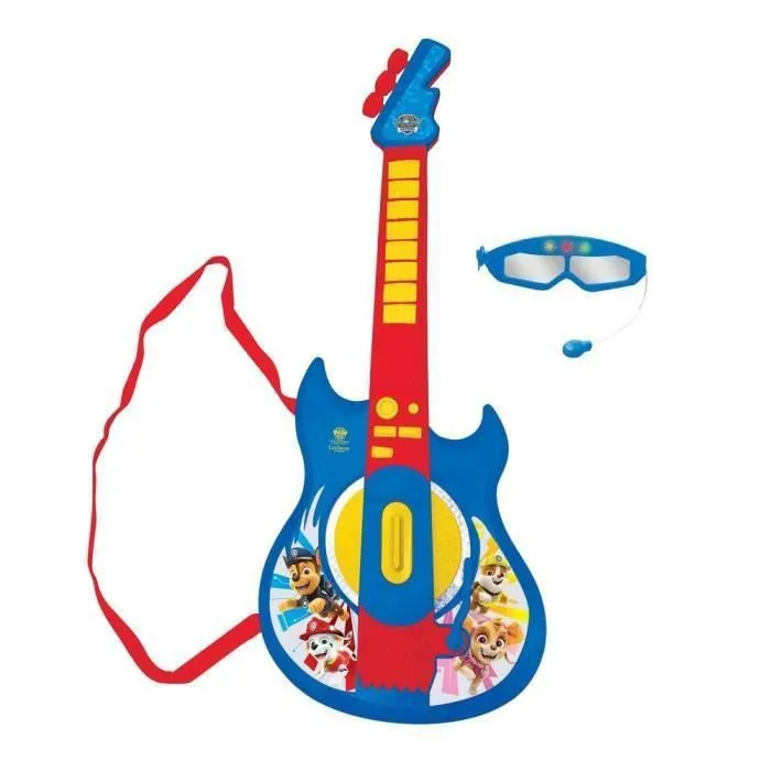 * Une super guitare électronique Pat patrouille et des lunettes avec micro pour découvrir la musique en s'amusant et avec style !-4