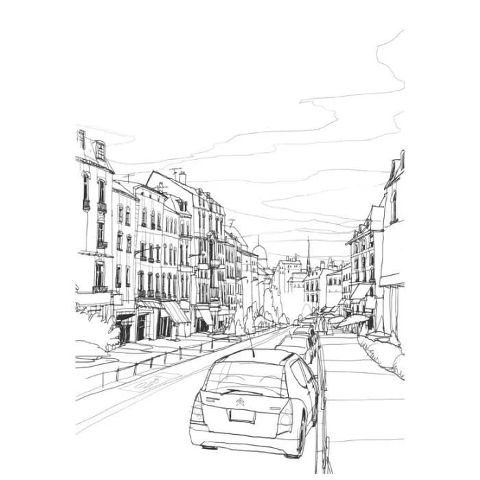 Coloriage pour adulte - Ville-1