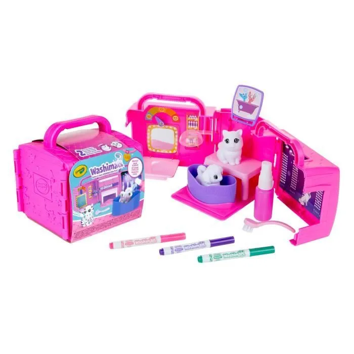 CRAYOLA Washimals -Kit Mes Animaux à Colorier - Salon de Beauté-1