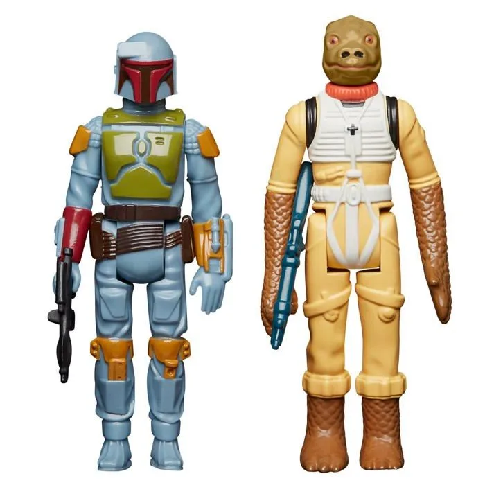 Star wars - F5562 - Retro Collection, Pack de 2 Chasseurs de Primes, Boba Fett et Bossk de 9,5 cm, l'empire Contre-Attaque-0