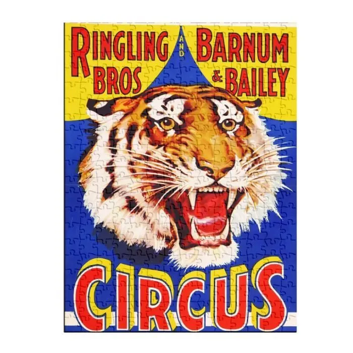 Puzzle Classique - FABULOUS - Circus Cirque Tigre Affiche Vintage - 280 Pièces - Adulte - Mixte-1
