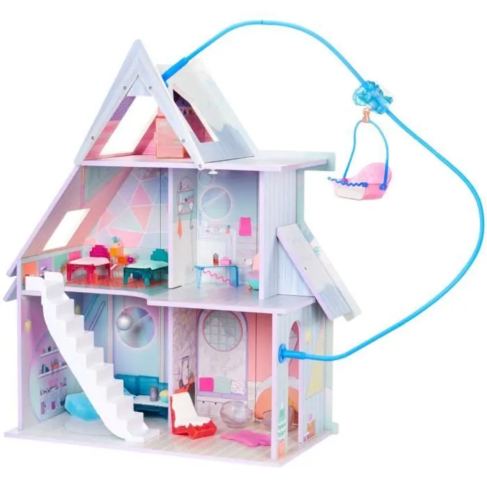 Bebeboutik L.O.L Surprise Grand jeu de poupees en bois pour la maison d hiver accessoires