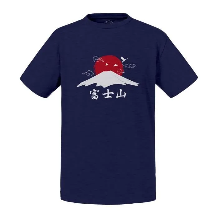 T-shirt Enfant Bleu Mont Fuji Japon Asie Culture Art-0