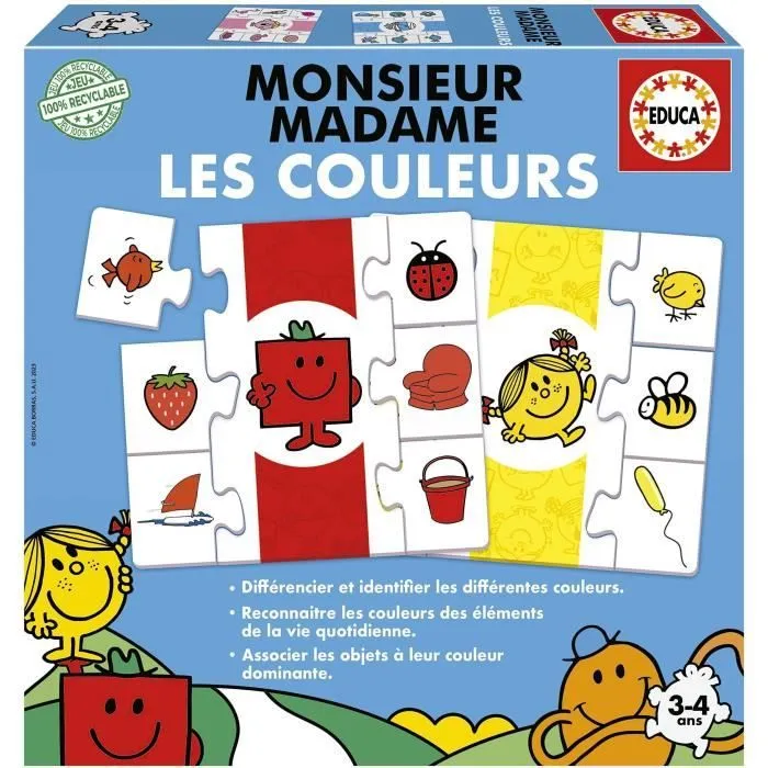 Jeu d'apprentissage - EDUCA - Monsieur Madame - Les Couleurs-0