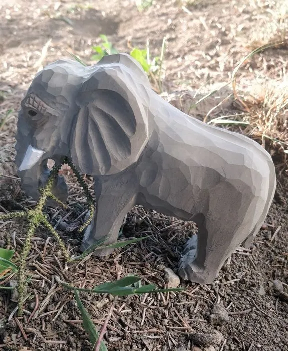 Wudimals - Figurine Eléphant en bois - K-PLAY-4