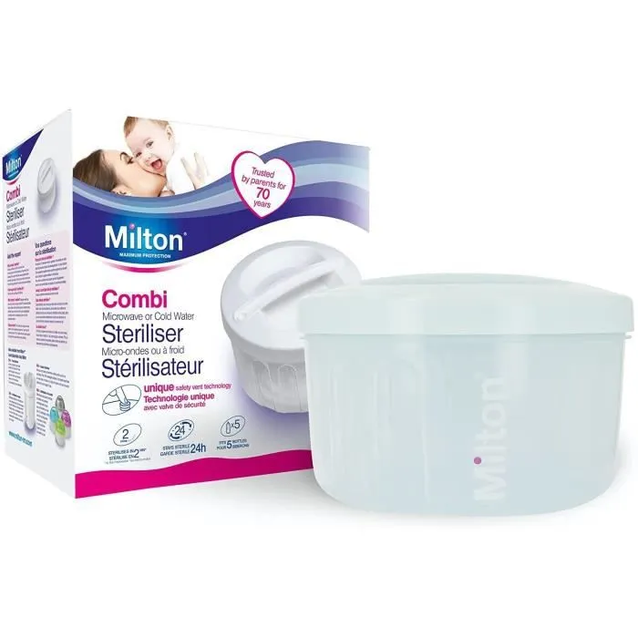 Stérilisateur - MILTON - Combi - Micro-onde - Blanc - Pour bébé-1