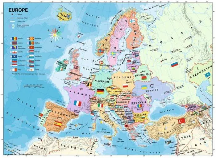 Ravensburger - Puzzle 200 pièces XXL - Carte d'Europe - Mixte - A partir de 8 ans-0