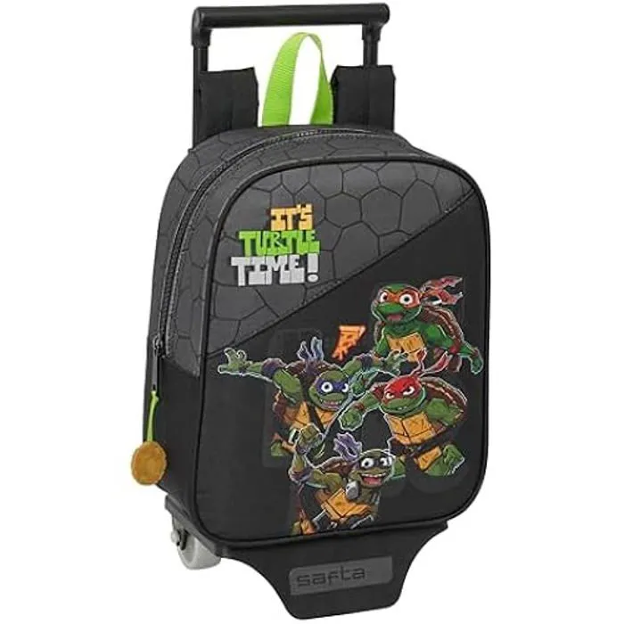 Sac à dos de crèche SAFTA - Tortues Ninja - Moch 232 + chariot 805 - Confortable et polyvalent-0