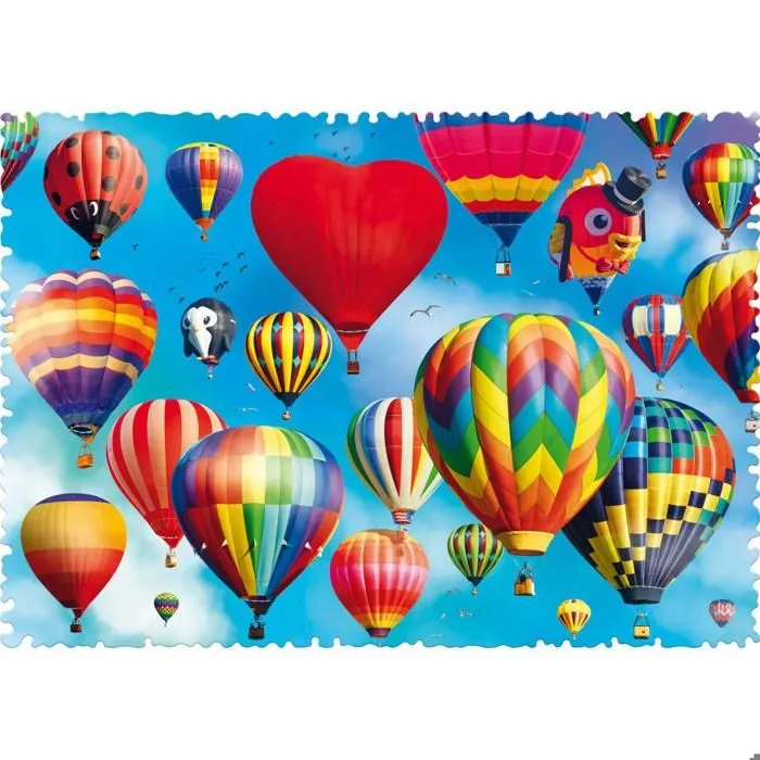 Puzzle 600 pièces : Crazy Shapes : Ballons colorés-0