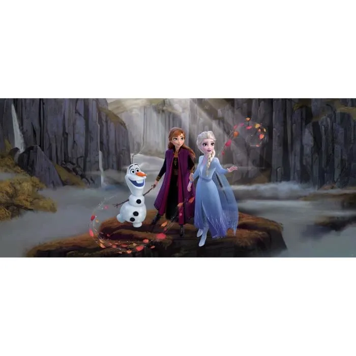 Poster géant Intissé - DISNEY - La Reine des Neiges 2 - Anna et Elsa - 202 cm x 90 cm - Multicolore-1