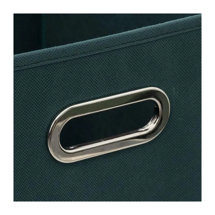 Boîte de rangement Five - Bleu pétrole - 31 x 31 x 31 cm - Vert-1