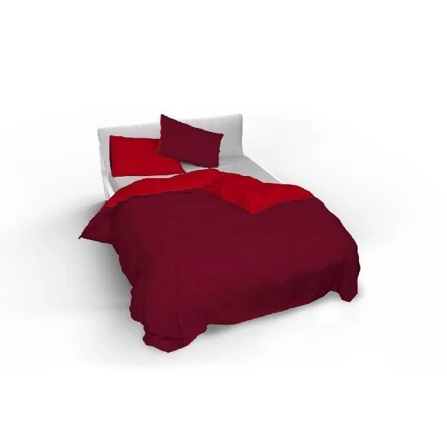 Enveloppe de couette Double - Bordeaux, Rouge - 250 x 200 cm-1