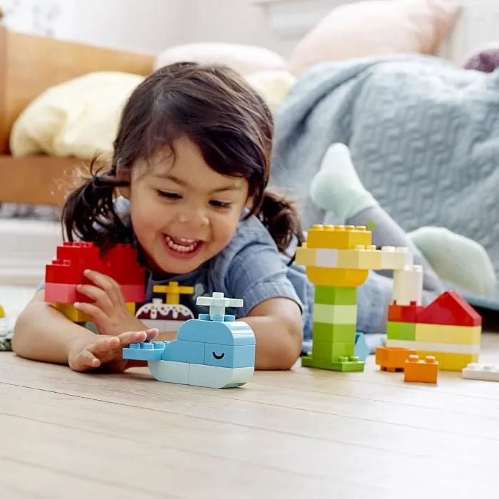 LEGO® 10909 DUPLO Classic La Boîte Coeur Premier Set, Jouet Educatif, Briques de construction pour Bébé 1 an et demi-3