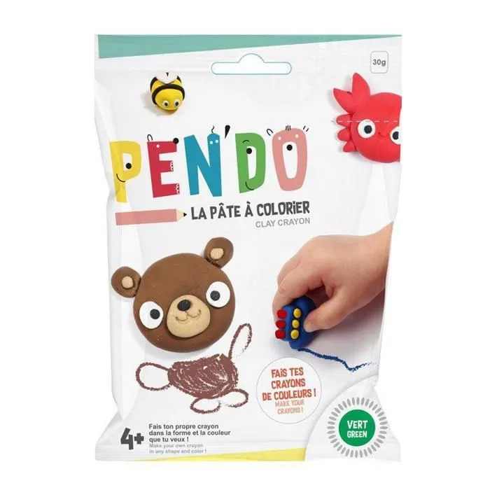 Pâte Pen'do verte 30 g - Fabriquer ses crayons de couleurs-0
