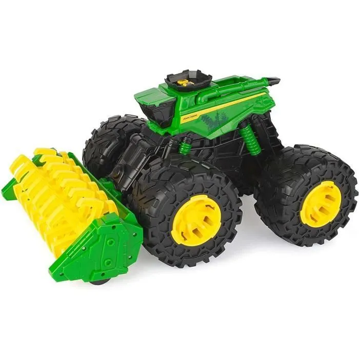 Jouet - TOMY - John Deere Monster Treads - Moissonneuse-batteuse avec effets sonores et lumineux - Vert et Jaune-0