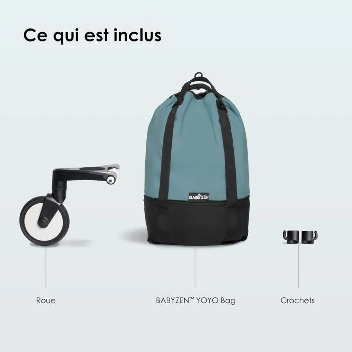 Sac à langer Aqua pour poussette YOYO+ - BABYZEN - YOYO+ bag - 5 roues - Bleu - Avec panier-3