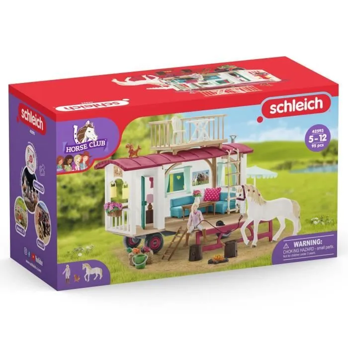 Caravane rencontres secrètes, coffret schleich avec 1 cheval schleich inclus, coffret figurines pour enfants de 5 ans - schleich-7
