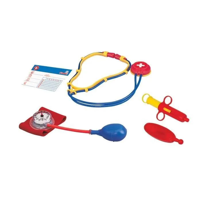 Jouet médical - SIMBA - ETUI POUR DOCUMENTS SIMBA TOYS - Tensiomètre - Stéthoscope - Seringue - Thermomètre-0