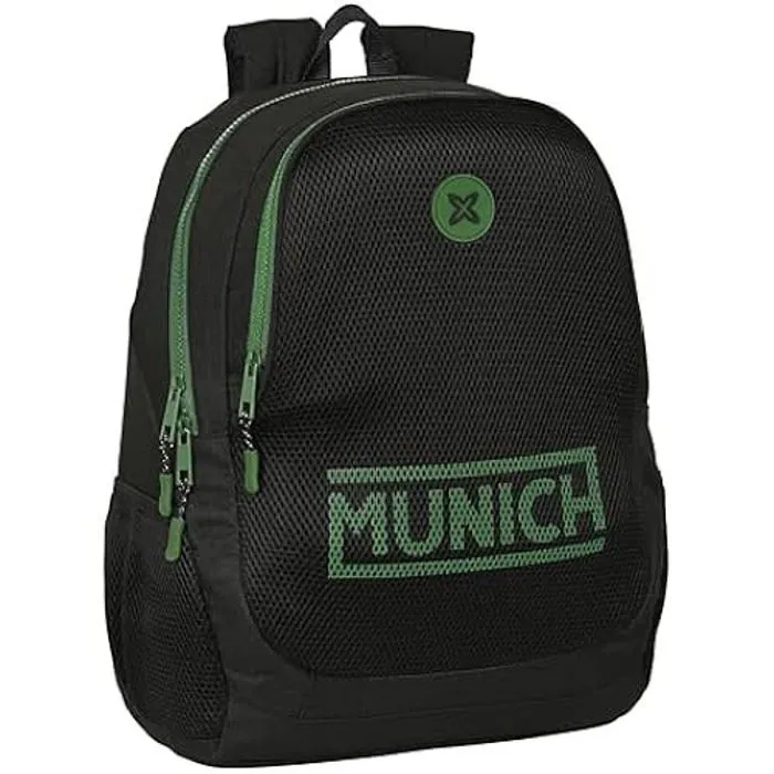 Sac à dos - SAFTA - Munich Caviar - Noir - 32x16x44 cm - Enfant-0