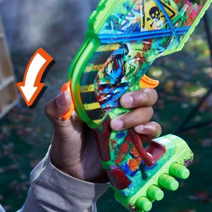 Nerf Zombie Driller, Blaster à fléchettes, cylindre rotatif, Dès 8 ans-4