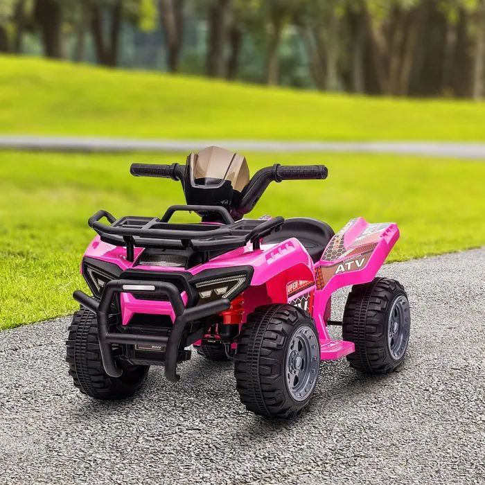 Quad buggy voiture électrique enfant - HOMCOM - quad électrique - 18-36 mois - 6 V 2 Km/h max. - rose-2