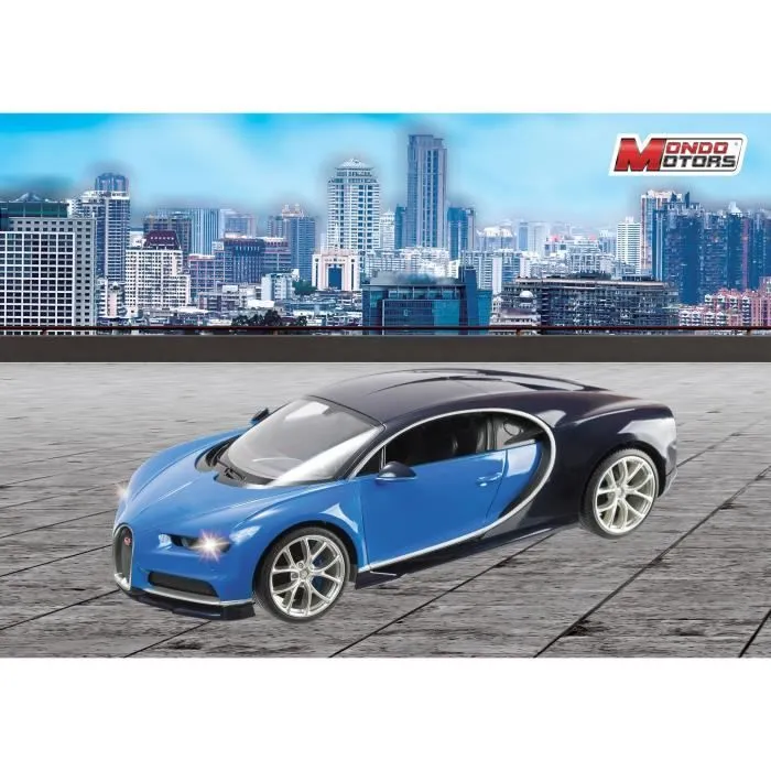 Véhicule radiocommandé Bugatti Chiron 1:14ème avec effets lumineux - Modèle aléatoire bleue ou noire-3