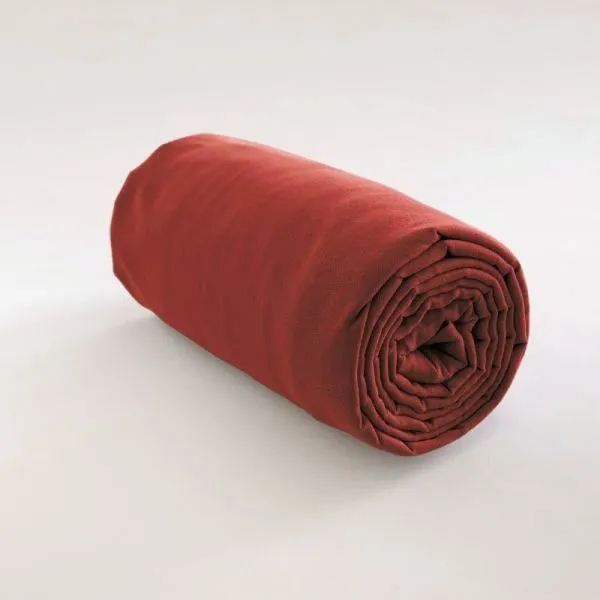 DRAP HOUSSE 90X190 CM 100% COTON 57 FILS ROUGE BONNET DE 30 CM GAMME BIANCA-0