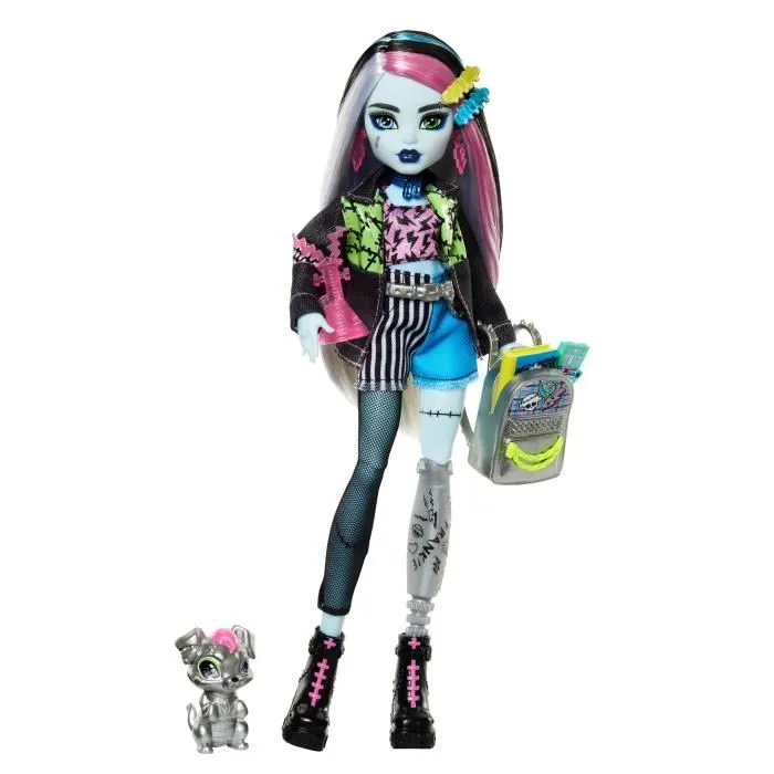 Monster High-Poupée Frankie Stein-Poupée avec animal et accessoires HXH73-0