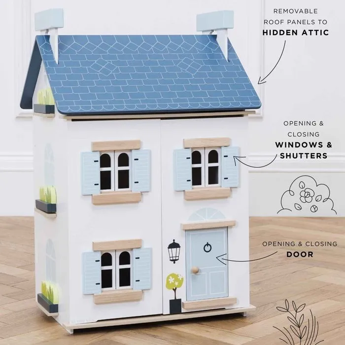 Maison de poupée - Le Toy Van - Sky - Bois naturel - Bleu pastel - 3 ans et plus-3