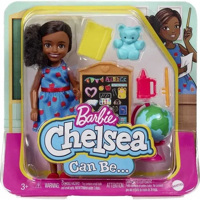 Poupée Barbie Chelsea Career Teacher - MATTEL - Rose - 15 cm - Barbie Métiers-0