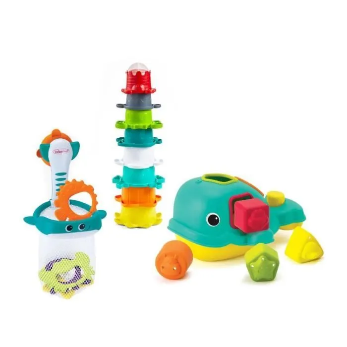 Coffret de bain 17 pièces Orque pour bébé - Infantino-0
