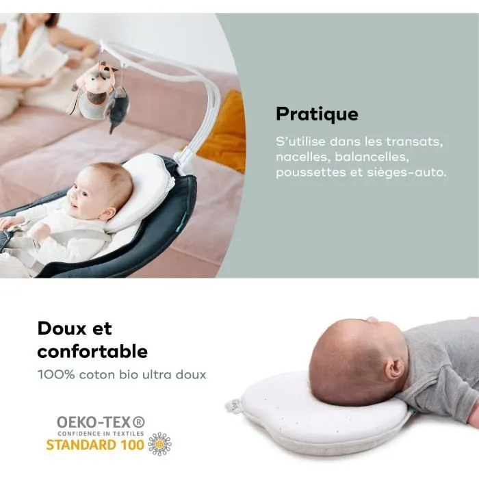 Babymoov Support de tête ergonomique Lovenest Original, White-4