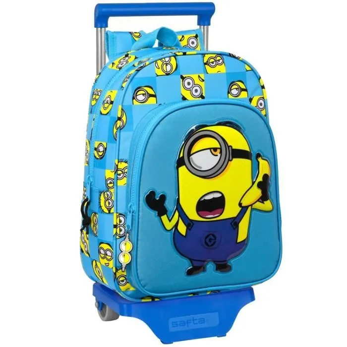 Sac à dos à roulettes - MINIONS - Minionstatic - 34 CM - Trolley haut de gamme - Maternelle-0