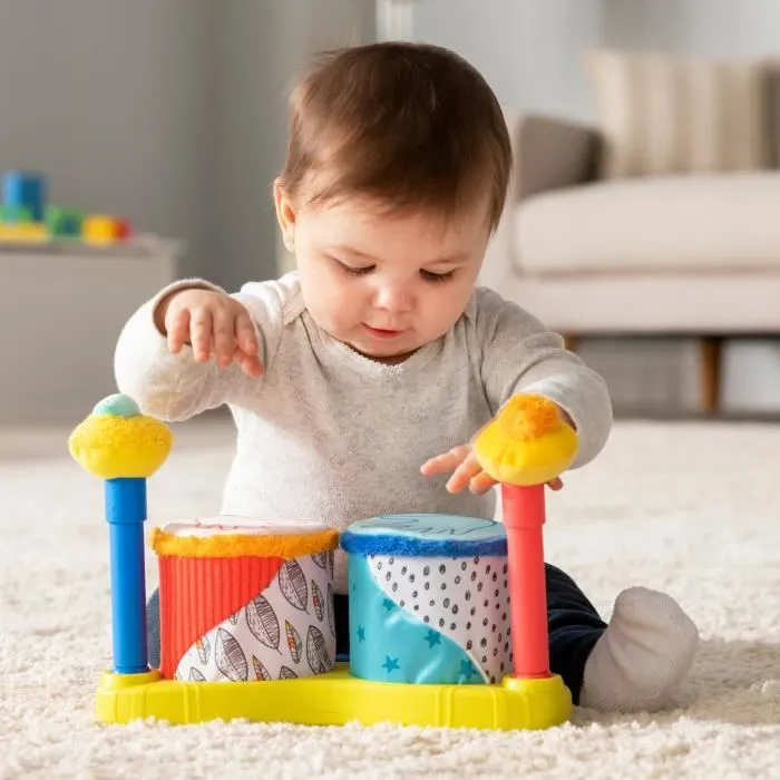 Batterie en tissu pour bébé TOMY - Ma première Batterie - 3 modes de jeu - Dès 12 mois-1