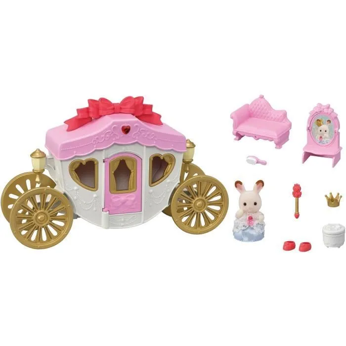 SYLVANIAN FAMILIES - Le carrosse royal - Bébé lapin chocolat - Terrasse - Jouet Enfant Fille - LA FETE FORAINE-2