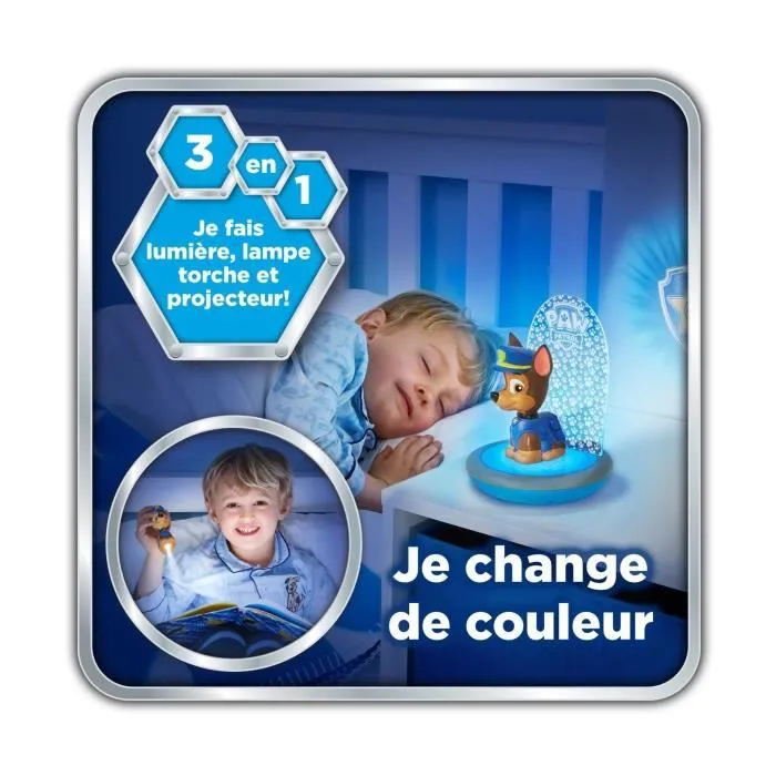 Veilleuse Pat'Patrouille 3 en 1 Go Glow avec projecteur-4