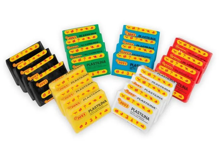 Jovi - P70/24B - Pâte à modeler - Coffret de 24 pastilles de 50 grammes, couleurs assorties basiques, sans gluten ()-2