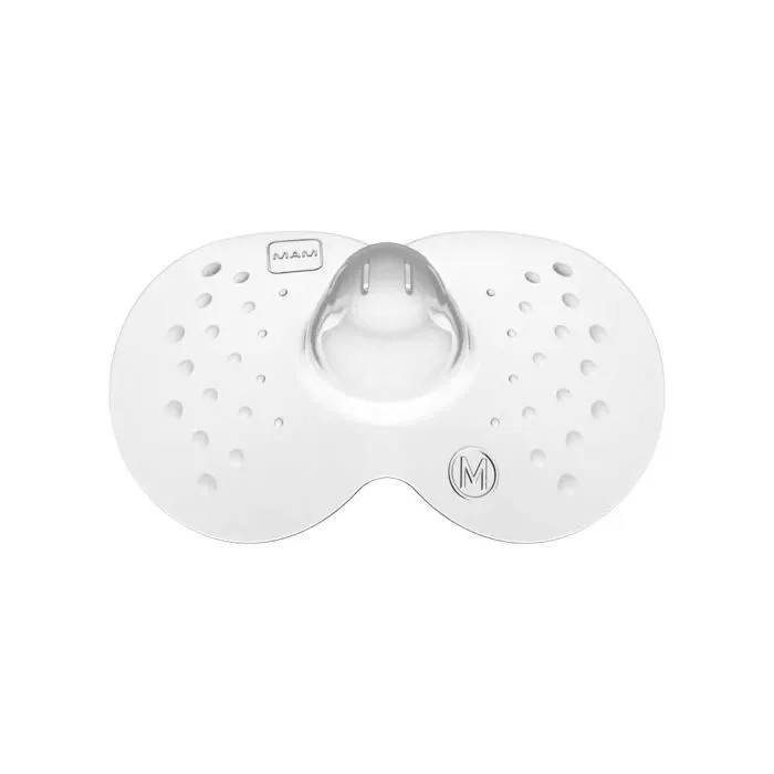 Bout de sein allaitement - protege mamelon Mam - ZEDMM611 - Protege-cheveux en silicone, taille M, dans un emballage double-1
