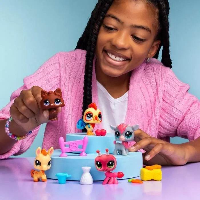 BANDAI - Littlest Pet Shop - Collector Set Thème de la ferme - 5 animaux et accessoires - BF00510-4